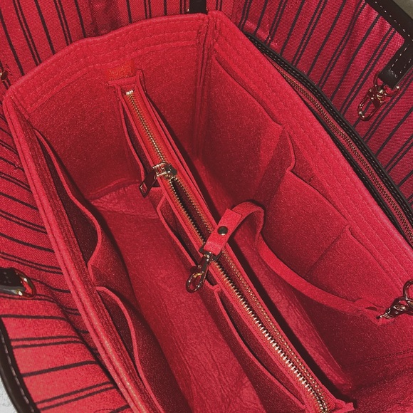 FELT insert red ORGANIZER for tote Neverfull MM - Picture 1 of 4